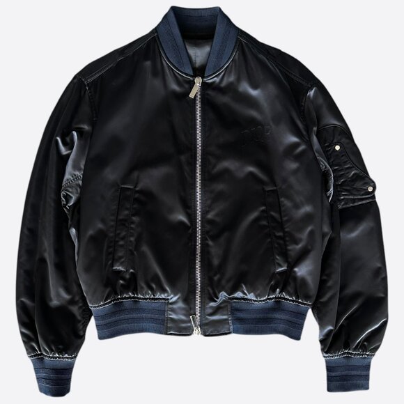 Dior Alex Fonton Black & Pink Logo Bomber Jacket